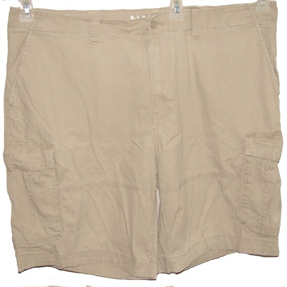 Men's Nautica CARGO SHORTS, Size 46, Khaki Tan, Stretch Cotton, Big & Tall - Picture 1 of 10